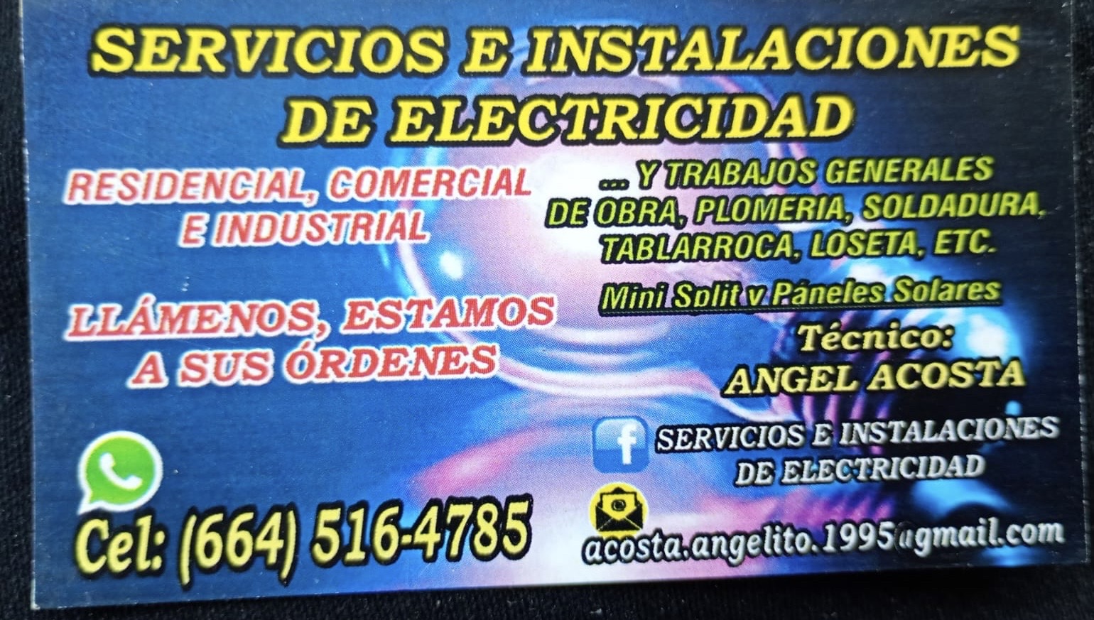 Servicios e instalaciones de electricidad
